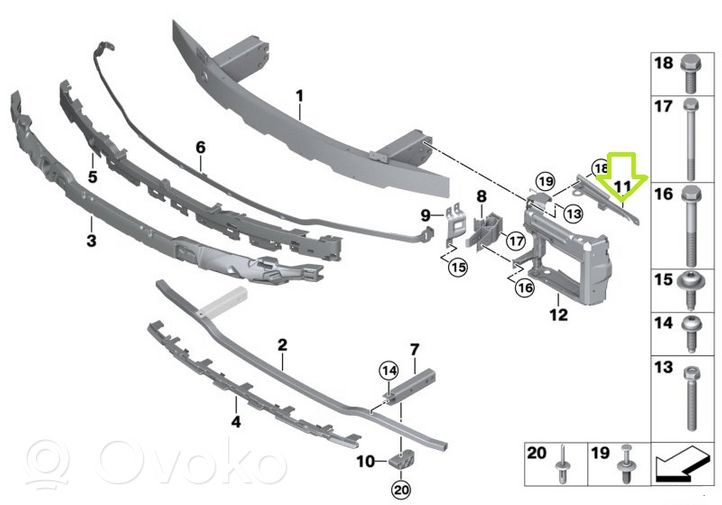 BMW 3 G20 G21 Pidike (kiinnike) 7422228