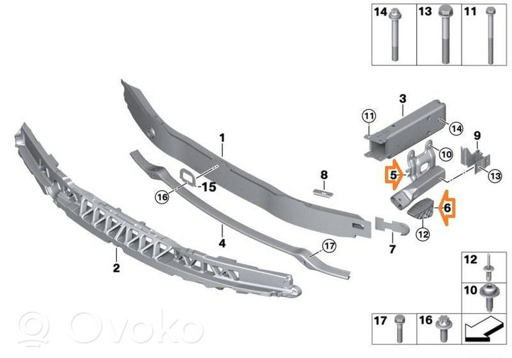 BMW 4 F32 F33 Autres pièces de carrosserie 51117289910	