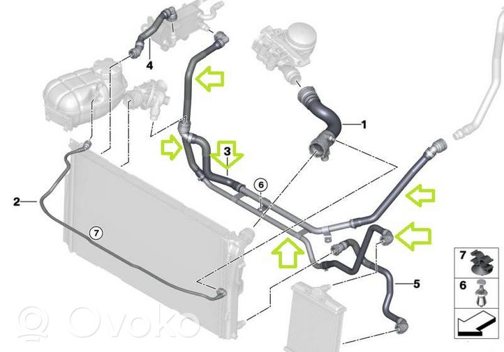 BMW M2 F87 Tubo flessibile del liquido di raffreddamento del motore 17122409077