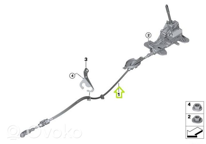 Mini One - Cooper F56 F55 Câble de changement de vitesse 25168612145	