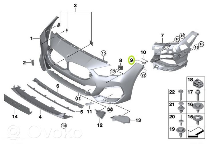 BMW 2 F44 Priekinis laikiklis bamperio 7475273