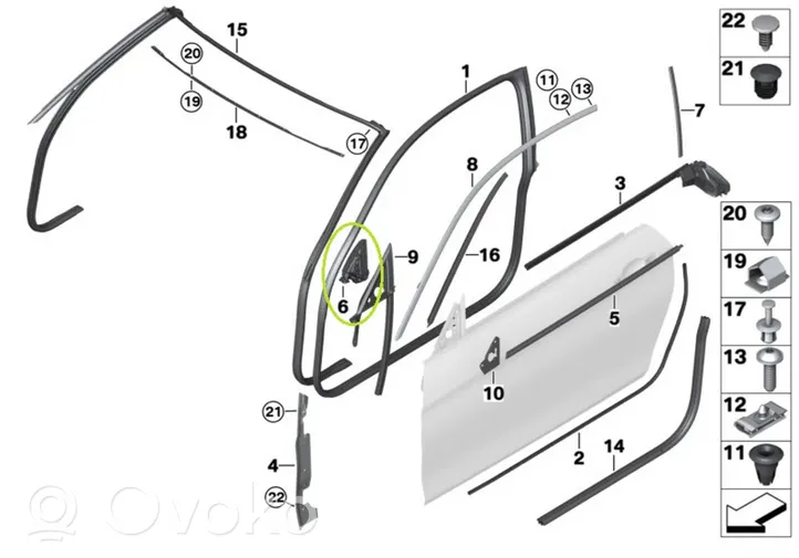 BMW 4 F32 F33 Altoparlante portiera anteriore 7314183