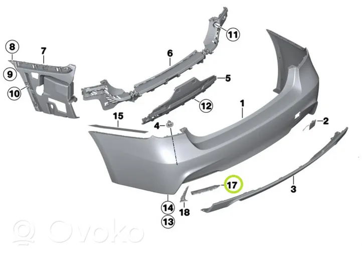 BMW 3 F30 F35 F31 Takavalon heijastin 63848593