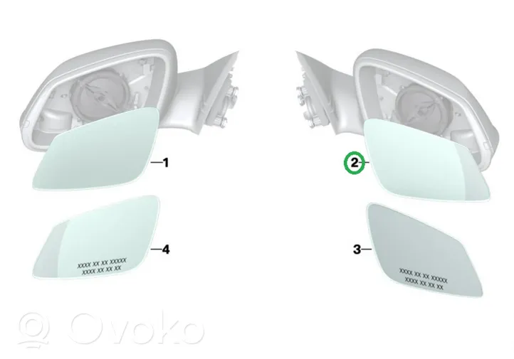 BMW 3 F30 F35 F31 Wkład lusterka drzwi przednich 7441034