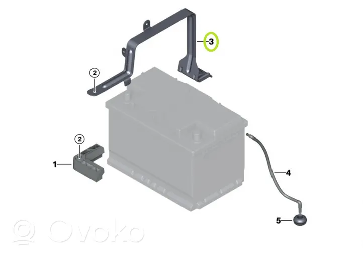 BMW X3 F25 Mocowanie akumulatora 7594932