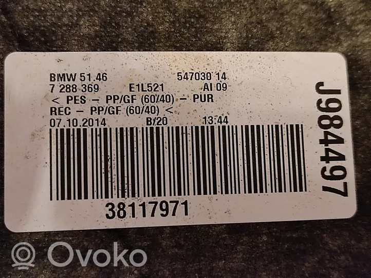 BMW 3 F30 F35 F31 Półka tylna bagażnika 7288369