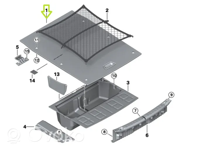 BMW 4 F36 Gran coupe Bagažinės grindys 7248530