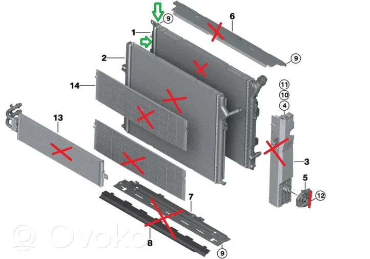 BMW 2 F22 F23 Fixation de radiateur T946406