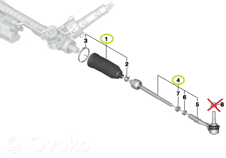 BMW X3 F25 Steering tie rod 6787472