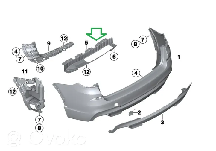 BMW X3 F25 Galinis laikiklis bamperio 8048142