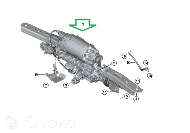 BMW 6 G32 Gran Turismo Piantone dello sterzo posteriore 6883728