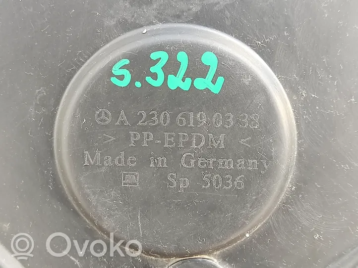 Mercedes-Benz SL R230 Osłona tylna podwozia pod bagażnik A2306190338