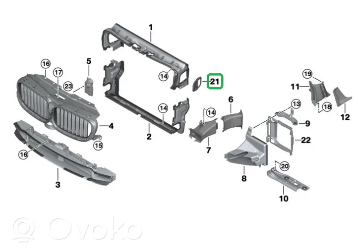 BMW 5 G30 G31 Altra parte del vano motore 7367766