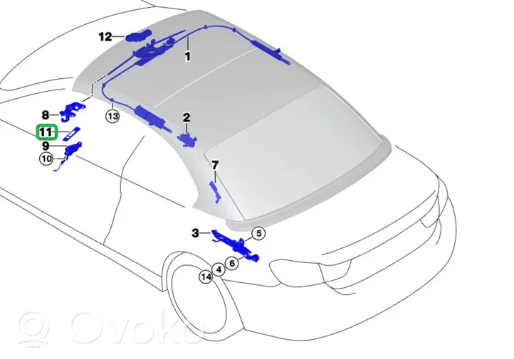 BMW M4 F82 F83 Loquet serrure de toit convertible 7453371