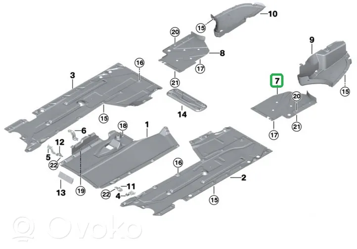 BMW M3 F80 Sivupohjapanssari 8062221