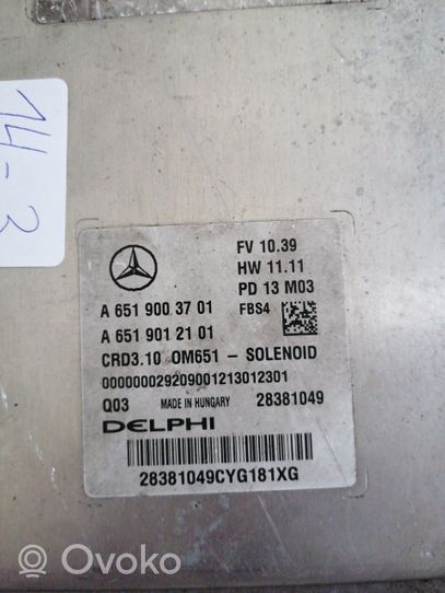 Mercedes-Benz E W212 Moottorin ohjainlaite/moduuli A6519003701