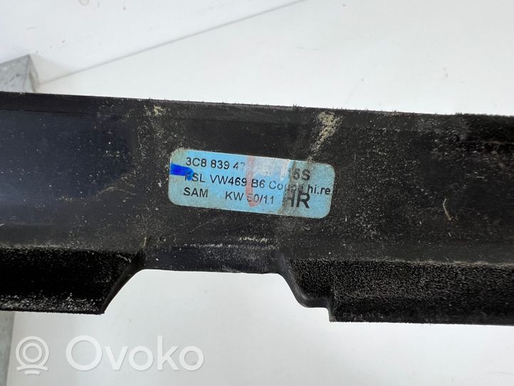 Volkswagen PASSAT CC Rivestimento modanatura del vetro della portiera posteriore 3C8839476D