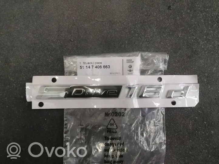 BMW X1 F48 F49 Emblème de porte d'entrée/lettres types 51147406663