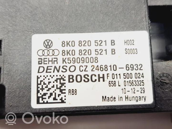 Audi A4 S4 B8 8K Lämpöpuhaltimen moottorin vastus 8K0820521B