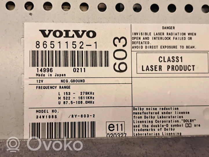 Volvo V70 Radija/ CD/DVD grotuvas/ navigacija HU-603