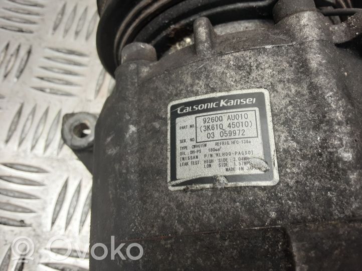 Nissan X-Trail T30 Compressore aria condizionata (A/C) (pompa) 92600AU010