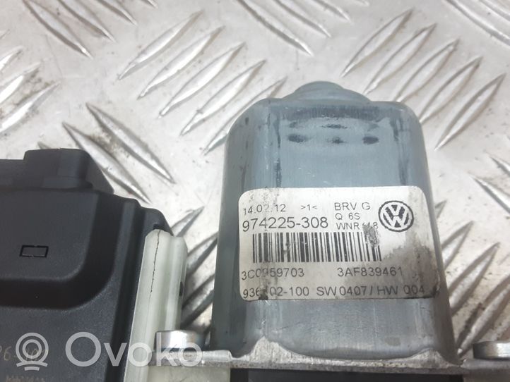 Volkswagen PASSAT B7 Silniczek podnoszenia szyby drzwi tylnych 3C0959703