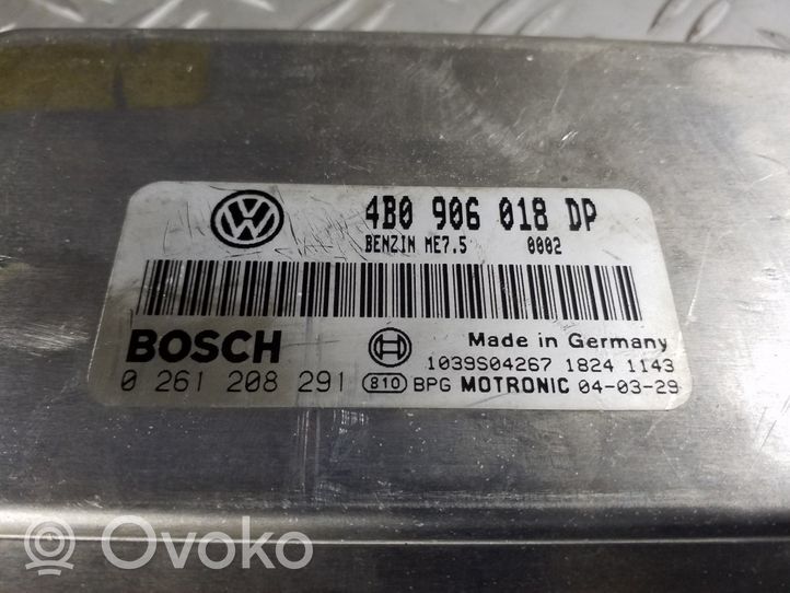 Volkswagen PASSAT B5.5 Centralina/modulo del motore 4B0906018DP