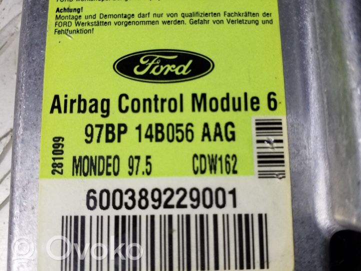 Ford Mondeo MK II Sterownik / Moduł Airbag 97BP14B056AAG