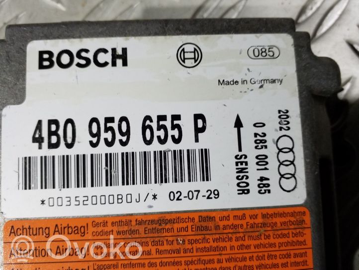 Audi A6 S6 C5 4B Turvatyynyn ohjainlaite/moduuli 4B0959655P