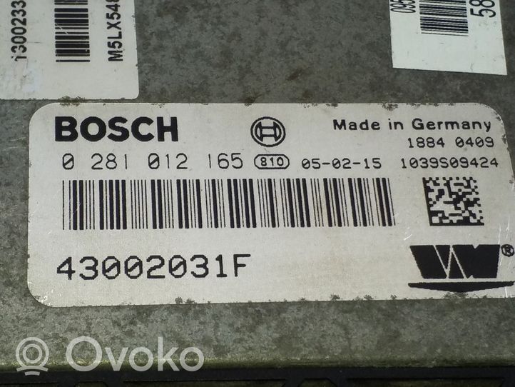 LDV Maxus Motorsteuergerät ECU 43002031F