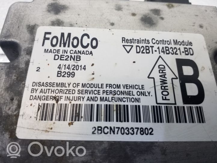 Ford Fiesta Turvatyynyn ohjainlaite/moduuli D2BT14B321BD