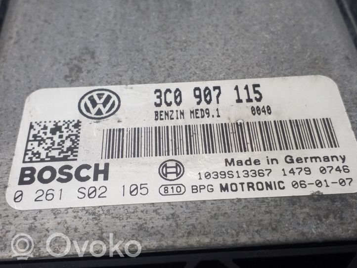 Volkswagen PASSAT B6 Komputer / Sterownik ECU silnika 3C0907115