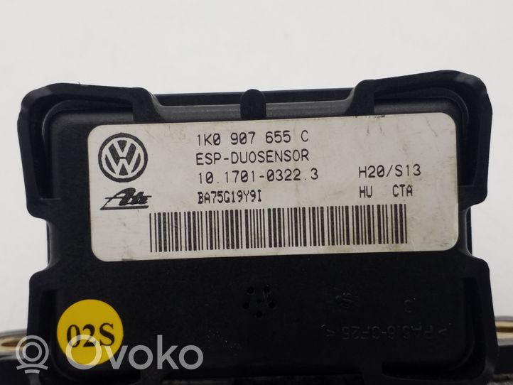 Volkswagen Touran I Vakaajan pitkittäiskiihtyvyystunnistin (ESP) 1K0907655C