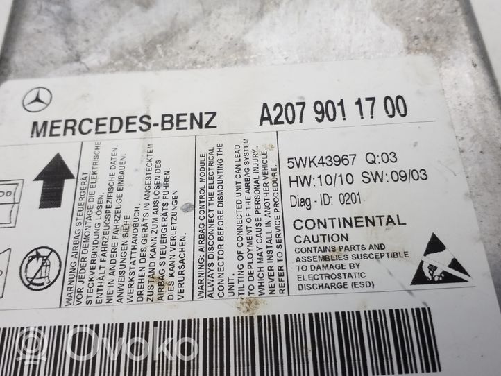 Mercedes-Benz C AMG W204 Module de contrôle airbag A2079011700