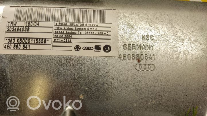 Audi A8 S8 D3 4E Airbag genoux 4E0880841