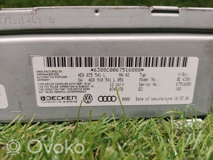 Audi Q7 4L Radio/CD/DVD/GPS-pääyksikkö 4E0035541L