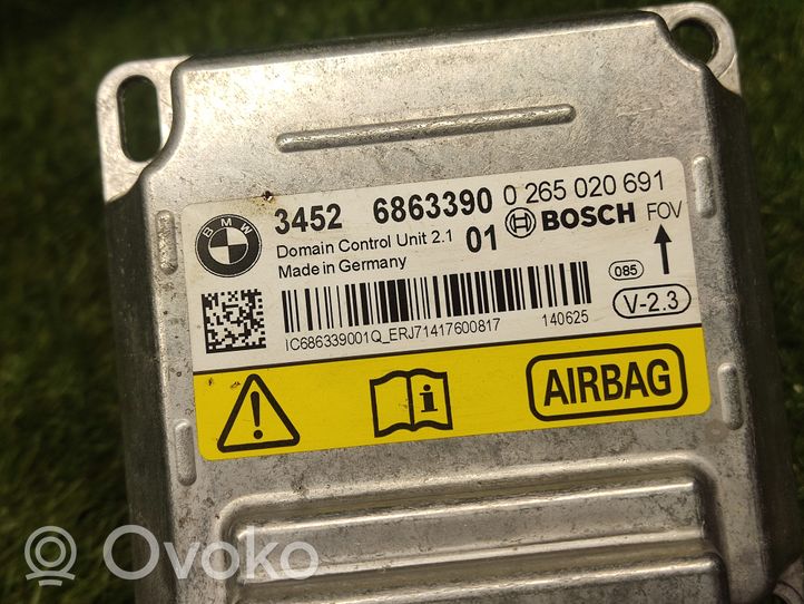 BMW 3 F30 F35 F31 Sterownik / Moduł Airbag 6863390