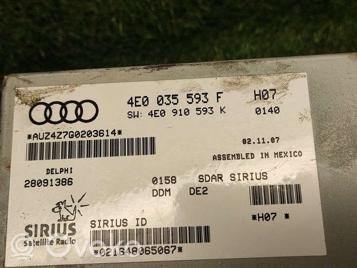Audi Q7 4L Controllo multimediale autoradio 4E0035593F