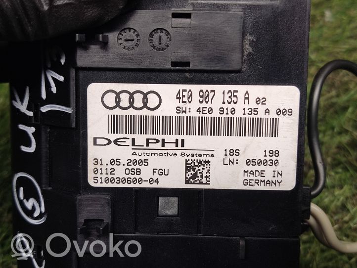 Audi A8 S8 D3 4E Kiti valdymo blokai/ moduliai 4E0907135A