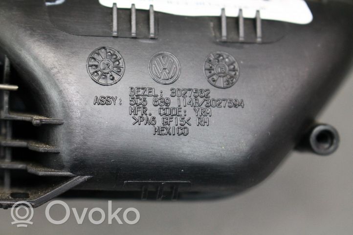 Volkswagen Jetta VI Galinė atidarymo rankenėlė vidinė 5C6839114B