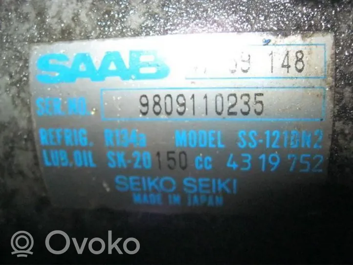 Saab 9000 CS Kompresor / Sprężarka klimatyzacji A/C 9809110235