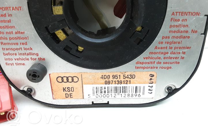 Audi A4 S4 B5 8D Bague collectrice/contacteur tournant airbag (bague SRS) 4D0951543D