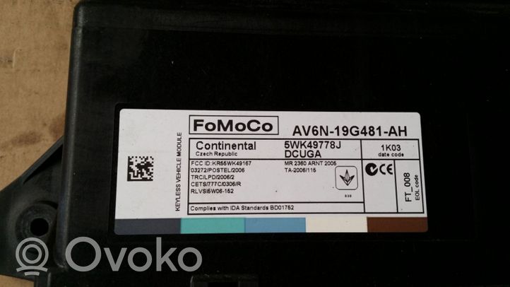 Ford Grand C-MAX Comfort/convenience module AV6N19G481AH