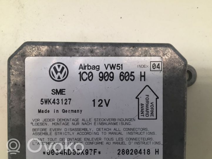 Skoda Superb B5 (3U) Airbag control unit/module 1C0909605H