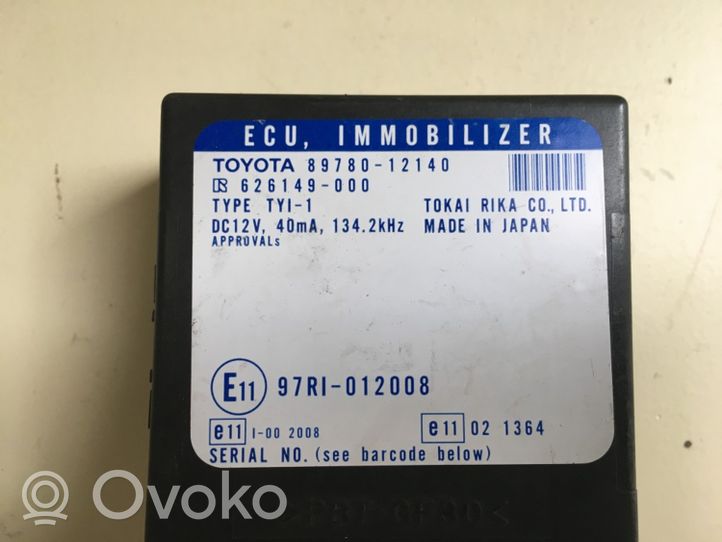 Toyota Corolla E120 E130 Imobilaizerio valdymo blokas 8978012140