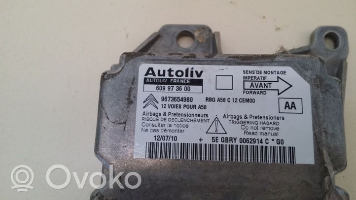 Citroen C3 Picasso Sterownik / Moduł Airbag 9673654980