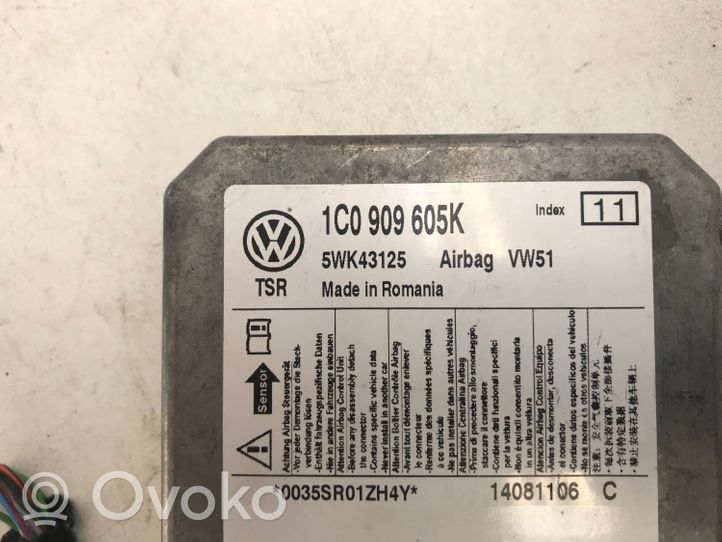 Skoda Praktik (5J8) Centralina/modulo airbag 1C0909605K