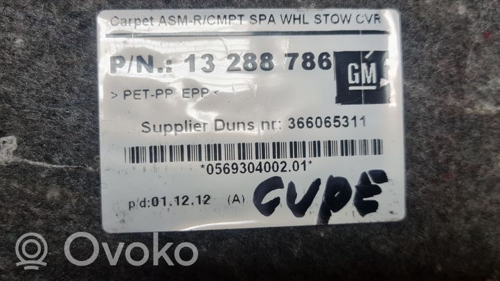 Opel Astra J Tappeto di rivestimento del fondo del bagagliaio/baule 13288786