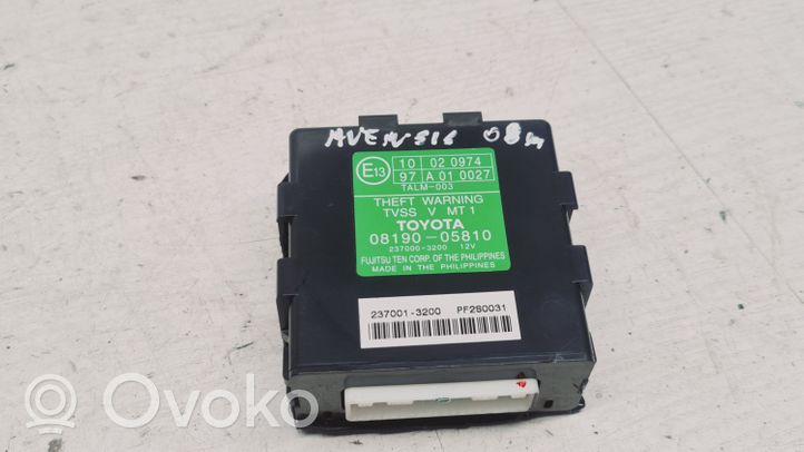 Toyota Avensis T250 Centralina/modulo allarme 0819005810