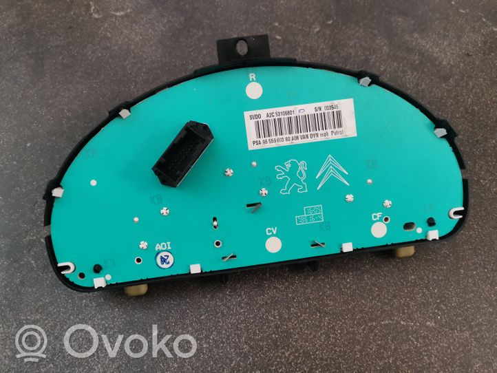 Peugeot 1007 Compteur de vitesse tableau de bord 9655960380